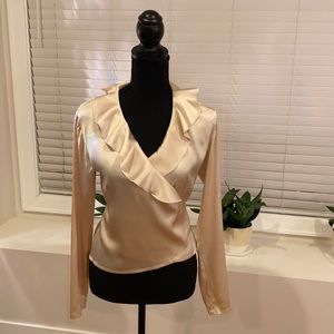 Kenzie Ruffled Collar Wrap Blouse